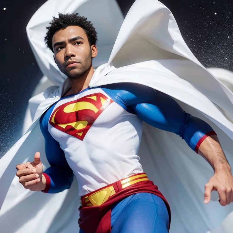 Donald glover as superman, childish gambino, Donald glover, white cape, 