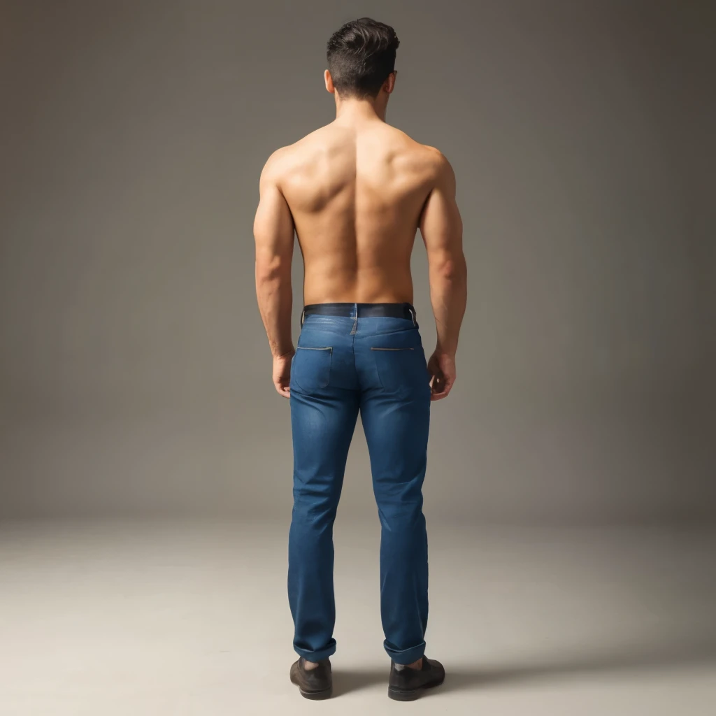 Standing man back view 