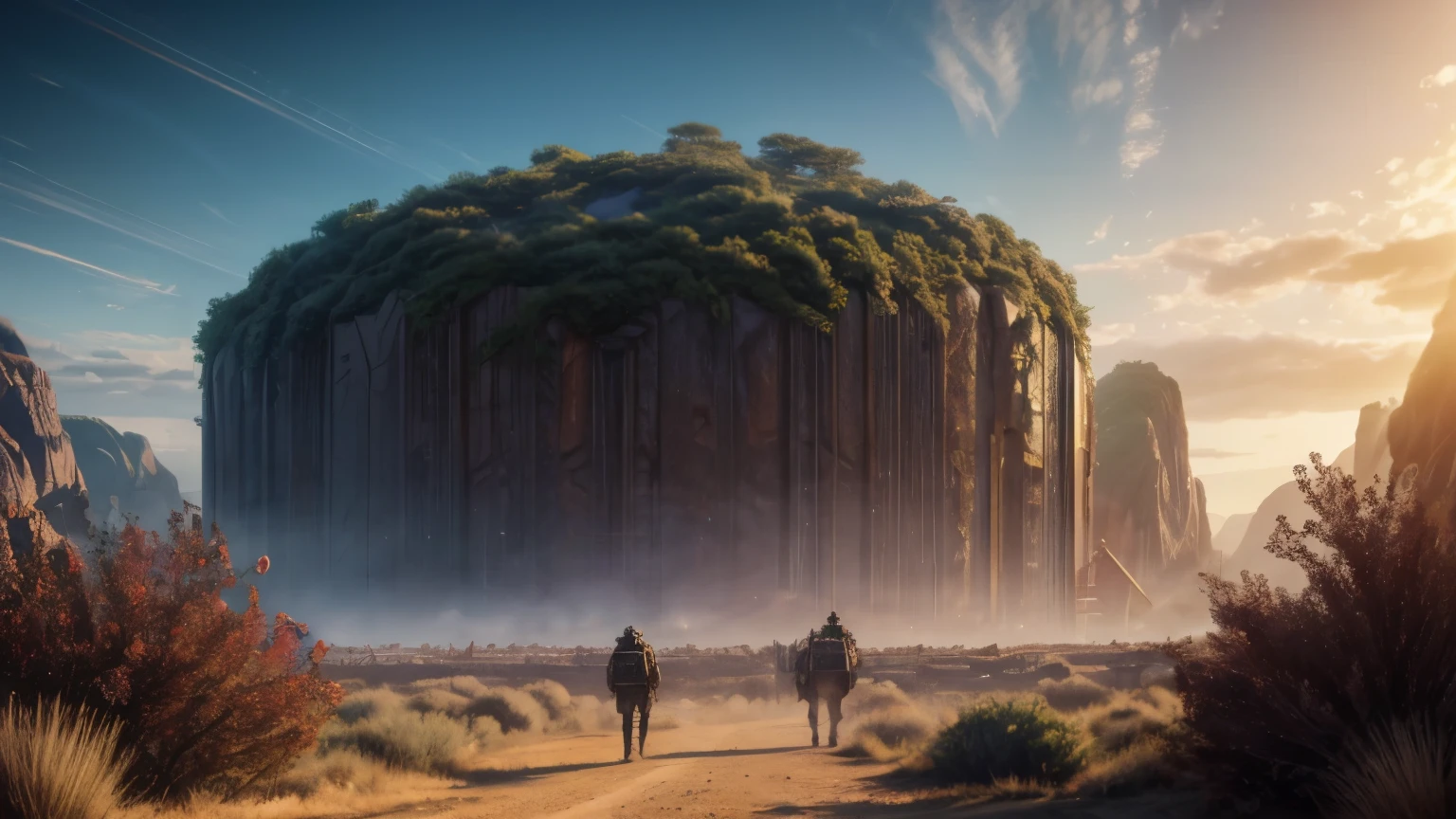 (masterpiece:1.2), (photorealistic), professional light, cinematic lighting, alien planet and vegetation, epic, epic background, ambient light, mysterious atmosphere, dinamic, 8k, overallDetail:1.5