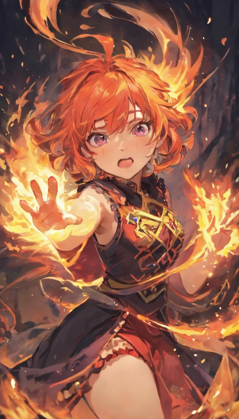 (4K,8k,best qualityer, work of art:1.2), ultra detali, realisitic, face perfect, perfect nose, detailed hair, detailedeyes, detailed lipedium short shot))), realisitic colors, Studio Lightning, small mouth, looking ahead at viewer, glad, confident pose, Natsu_dragneel, looking ahead at viewer, pyrokinesis, 17s, fire, 1 , posture of fight, Red Dragon, Cosmic horror, work of art hipercinematográfica de Natsu em um planeta estranho, dramatic colors, beautiful lighting, extreme shading, epic, Breathtaking, lightrays, uncanny, Tough, Cosmic, star dust wind, a strange landscape, DeepL, great composition,surreal sky, spell, Long exposure