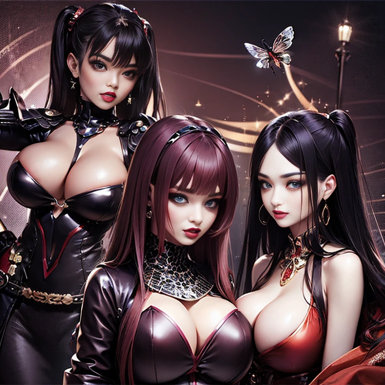 Plump、Super big breasts、super big butt、2 bee augmentations、、Group photo、multiple、wack、ハチwack、Shin Kamen Rider、Bee Girl、cowboy shot、battle、camel toe、huge tit、nipple puff、cleavage、、Temptation、lure、whip、earrings、earrings、necklace、thick lips、heterochromia、bangles、Caster wheel、first round、hair charm、lip gloss、eye shadow、long false eyelashes、well-groomed eyebrows、tear bag、lip gloss、red lipstick、eyeliner、red cheek、headband、ribbon、Manicure、pedicure、nail