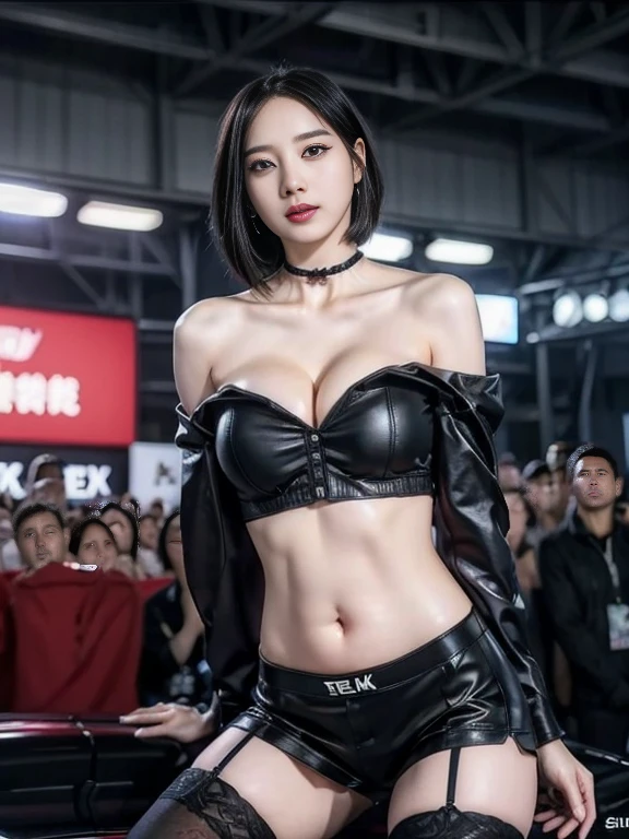 8K, masterpiece, original photo, best quality, lifelike, Extremely detailed CG unified 8K wallpaper, depth of field, Light, 镜头Light晕, Light线追踪, (extremely beautiful face, beautiful lips, beautiful eyes), Complex and detailed face, ((ultrafine leather,White skin,The skin is very white)) 1 girl, in the darkness, deep shadow, beautiful asian girl, 1 girl, (非常slim、slim、muscular body:1.9), ((looking at camera)),(A big smile:0), (fashion city night, dark night, (neon lights), (blurred background), street night),(No one in the background:1.3), beautiful earrings, bracelet, necklace,(silk choker:1.5) clear eyes, (pale skin), (big eyes), face forward, ((lower body shot)), (Kneel down and look at the audience:1.3) , (The breasts are slightly bigger,Bust size is at least 34E:1.2) (surreal, Gaze at the viewer), (Black sexy panties,Showing thighs,No,no garters:1.9), (High resolution), (8K), (Very detailed), (long hair), (Strapless dark red underwear, Show belly button,Revealing deep cleavage:1.7), (sexy thigh cross) ,(Close eyes,open mouth,pant,moans,frown:1.3) (headache expression:1.3) (Sweat in the chest:1.0)(皮膚有油Light:0.8) full body image:1.3 (take off outerwear,bare shoulders:1.6)