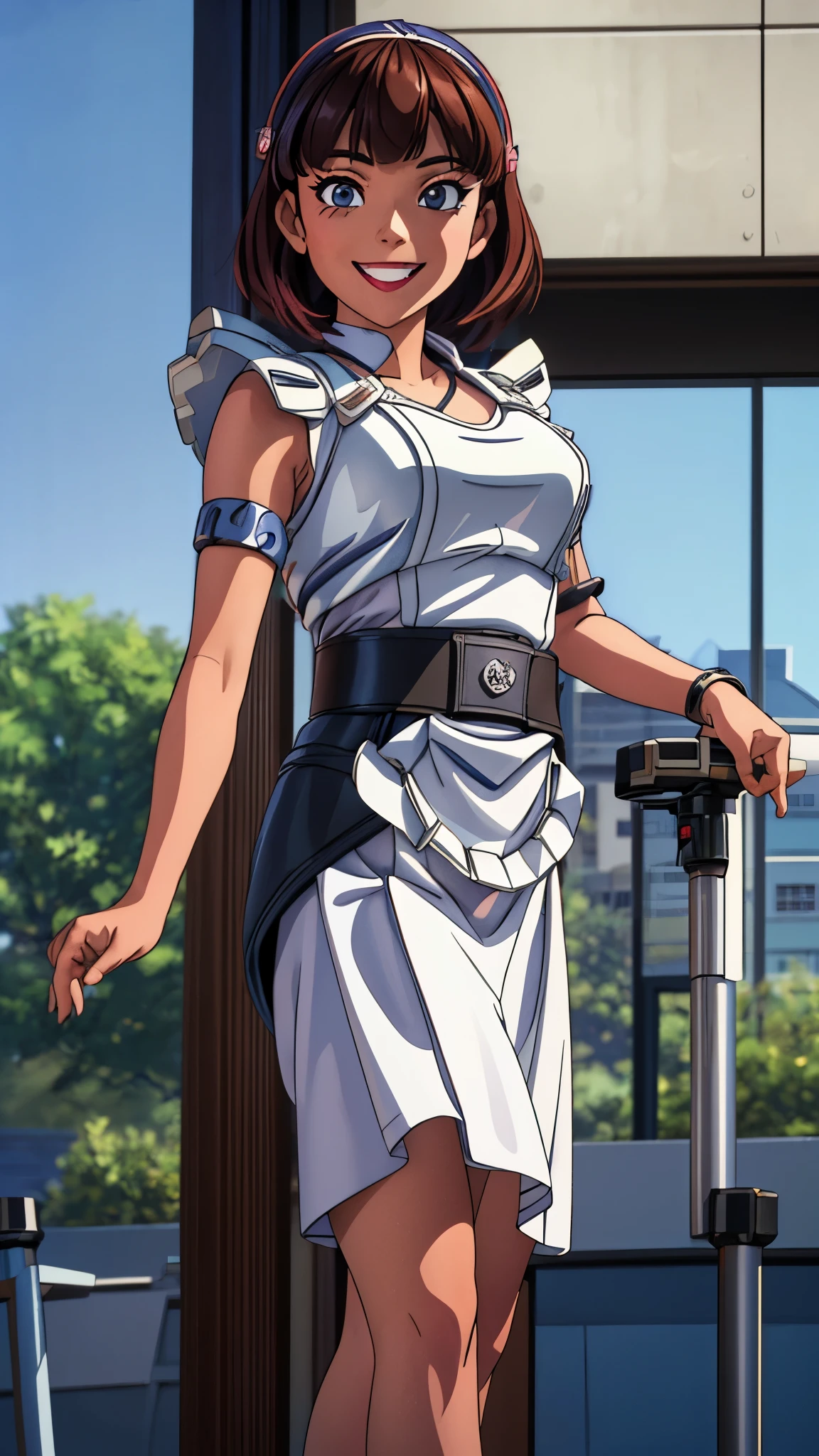 (best quality,4k,8k,highres,masterpiece:1.2),ultra-detailed, College Girl walking around college campus, strutting her stuff, Smiling and laughing, Flirting with the viewer, HDR, 8k, absurdres, cinestill 800, sharp focus, add_detail:3 (solo woman) anime Villainess