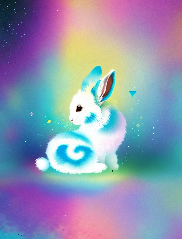there is a small tattoo of a rabbit on the back of a woman, half bunny, by Yi Insang, 🐿🍸🍋, rabbit, detailed rabbit in the middle, bunny leg, inking on skin, hatched ear, bun ), rabbit_bunny, adorable design, simple shading, a tattoo, rabbit face only, by Nándor Katona. Make the conejo become a Magic Rabit and dressed with an Magician Hat. DMT AND LSD VISUAL TRIP.