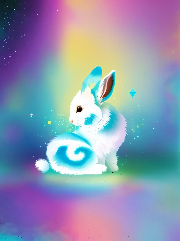 there is a small tattoo of a rabbit on the back of a woman, half bunny, by Yi Insang, 🐿🍸🍋, rabbit, detailed rabbit in the middle, bunny leg, inking on skin, hatched ear, bun ), rabbit_bunny, rustic design, simple shading, a tattoo, rabbit face only, by Sergio L. Make the conejo became a Magic Rabit and dressed with an Magician Hat. DMT AND LSD VISUAL TRIP.