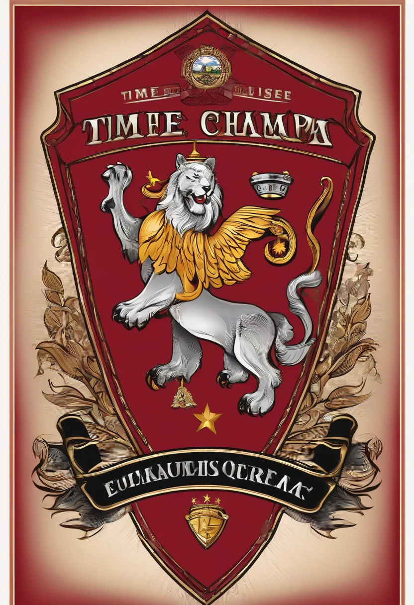 Escudo de time que chama-se alfas fc, cor vermelha