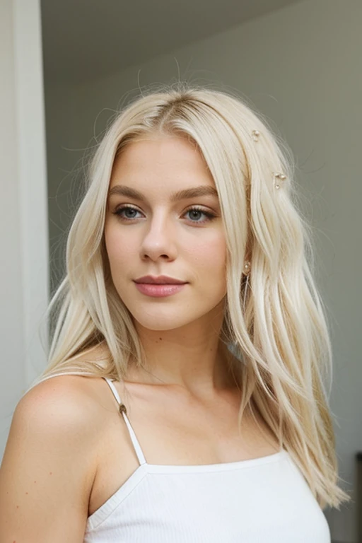 must have white blonde hair