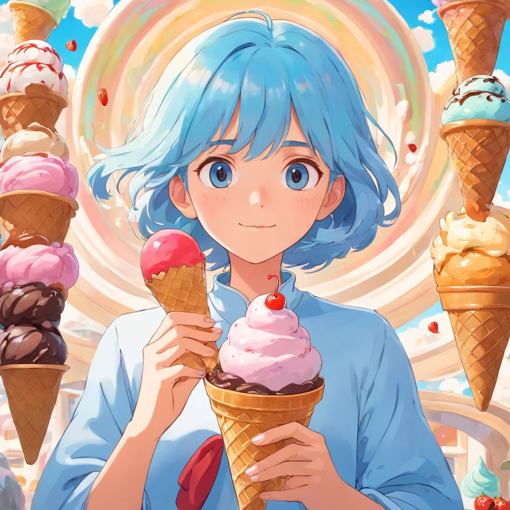 ice cream　woman
