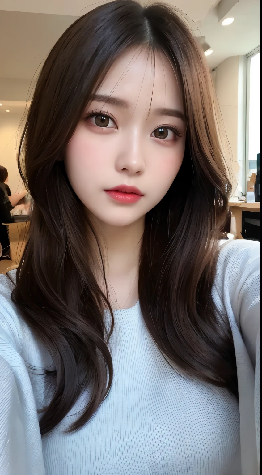 table top, highest quality, shape, Super detailed, finely, High resolution, 8k wallpaper, 完璧なダイナミックな構shape, beautiful and detailed eyes, Nice spring clothes,beautiful straight hair,small breasts,natural color lip, 20 year old girl、cute、sexy shot looking at camera,Always blur the background,perfect and beautiful face,Beautiful and dense face、slim face and style,Big eyes、Do gal makeup,real photos(best image quality)、sexy face、fashion model pose、Step away from the camera and take a full body photo