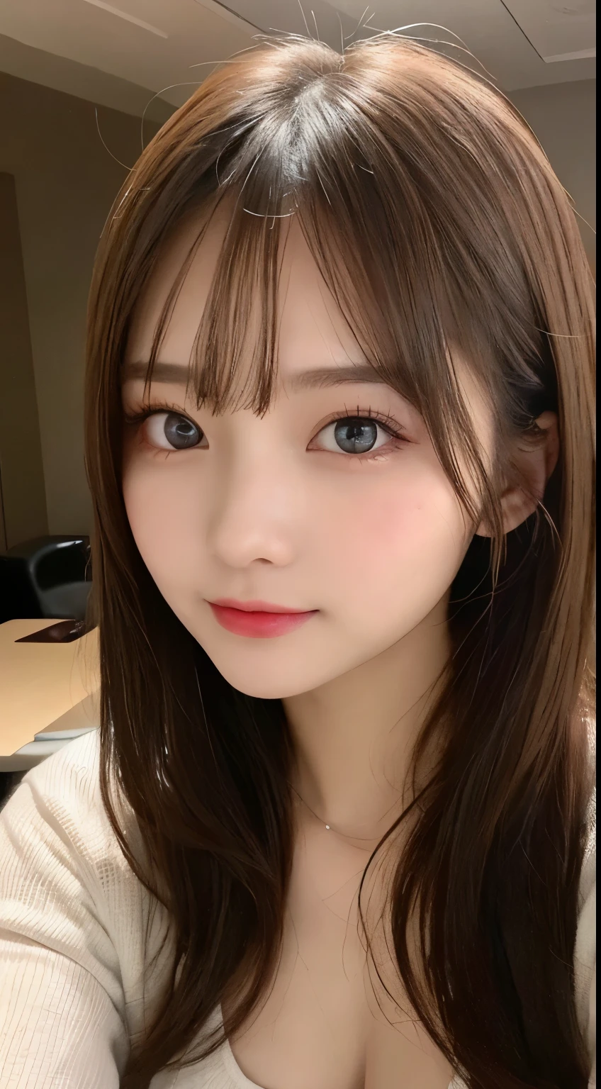 table top, highest quality, shape, Super detailed, finely, High resolution, 8k wallpaper, 完璧なダイナミックな構shape, beautiful and detailed eyes, Nice spring clothes,beautiful straight hair,small breasts,natural color lip, bold sexy pose,smile、20 year old girl、cute、sexy shot looking at camera,Always blur the background,perfect and beautiful face,Take only the face,Beautiful and dense face、slim face and style,Big eyes、Do gal makeup,real photos(best image quality)、sexy face