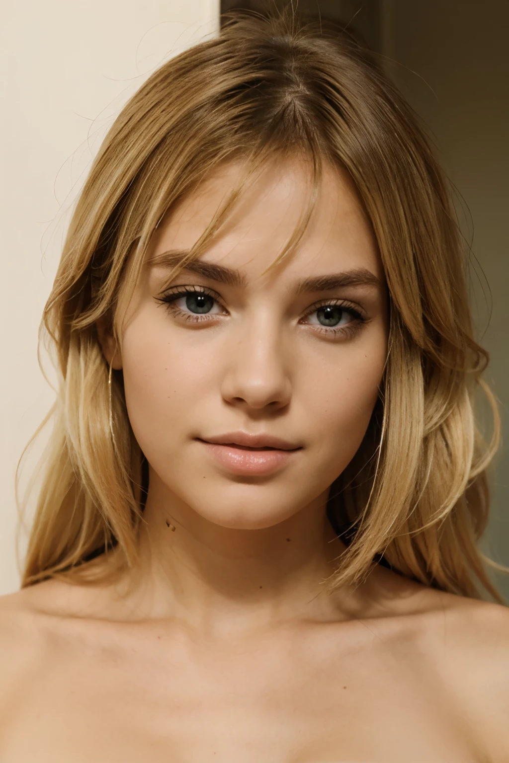 different face very light blonde