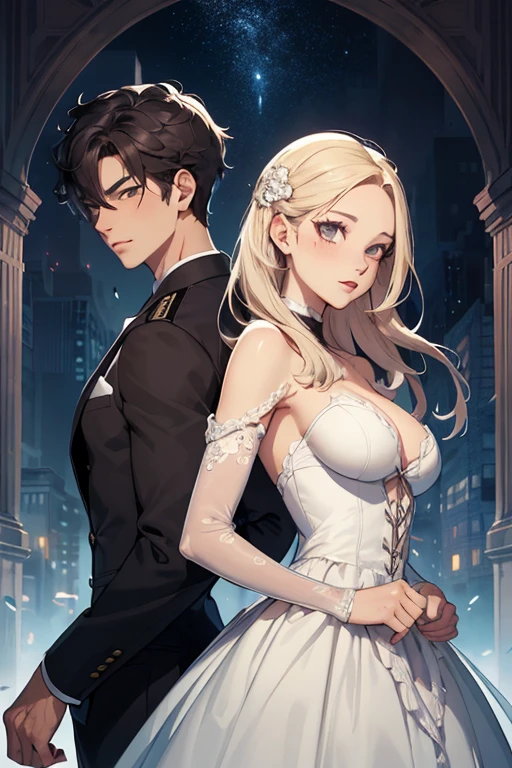 Handsome guy, pretty young lady, web manhwa, romance, love, vector