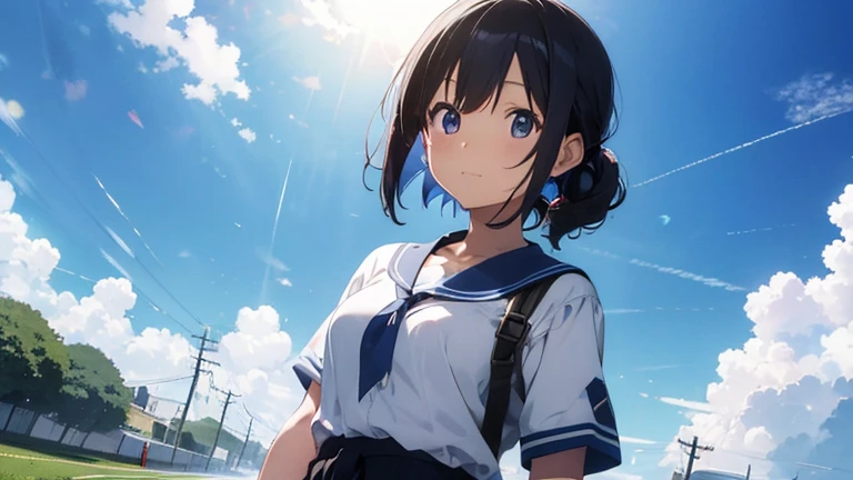 anime、bright future、blue sky、Light、earth、Future