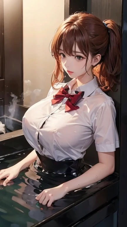 (in the dark:1.6) , Soak in water , wet and sweaty , Nipples can be seen through , steam