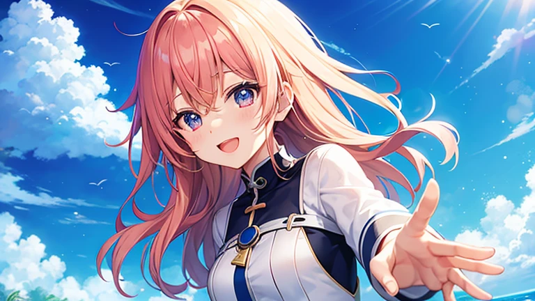 anime、bright future、blue sky、Light、earth