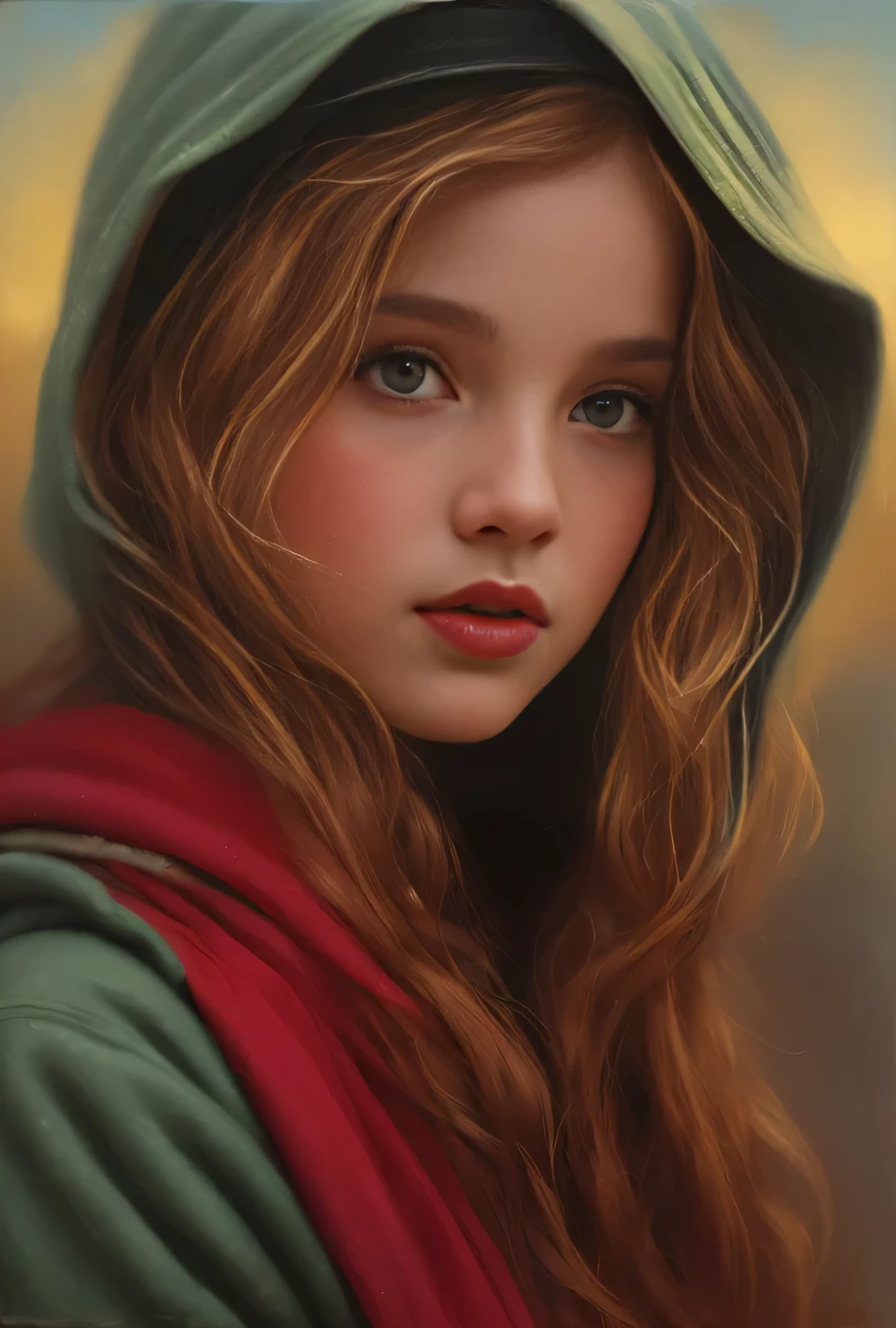 Wearing Chinese Hanfu, standing in the snow., Mark Leyden(Mark Ryden)Very detailed, Designed by Mark Leyden, Mark Leyden's fashion style, portrait of tom bagshaw, Designed by Mark Leyden, tom bagshowita studio, Inspired by Mark Leyden, benjamin lacombe, cute numbers, tom bagshaw style, Tom Bagshaw Art Style