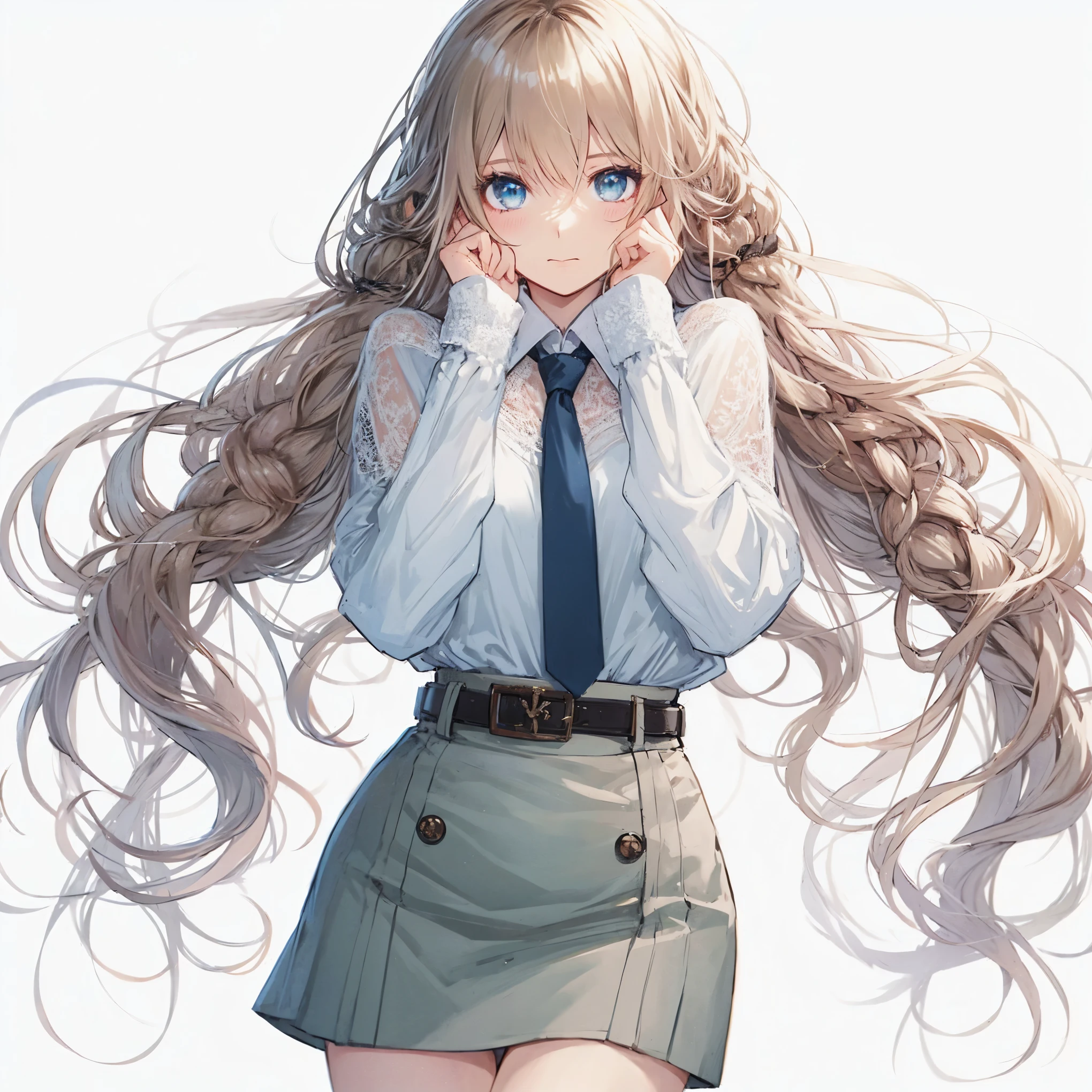 anime girl with long hair and blue eyes posing for a picture, anime girl with long hair, blonde anime girl with long hair, beautiful anime high school girl, anime visual of a cute girl, smooth anime cg art, cute anime girl, beautiful anime girl, an anime girl, young anime girl, (anime girl), realistic young anime girl, attractive anime girl, detailed drawn beautiful eyes