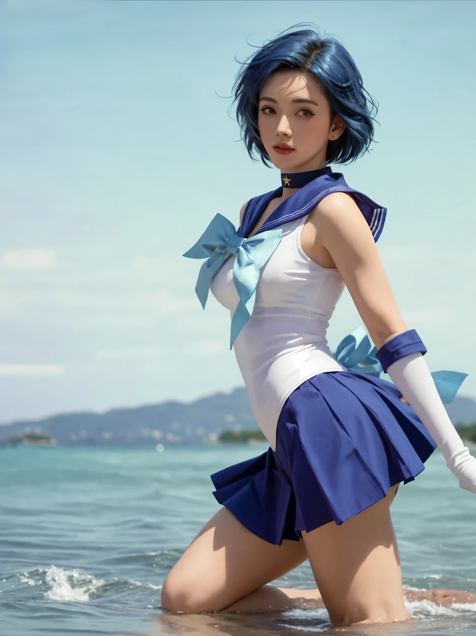 Sailor Mercury, rolling waves