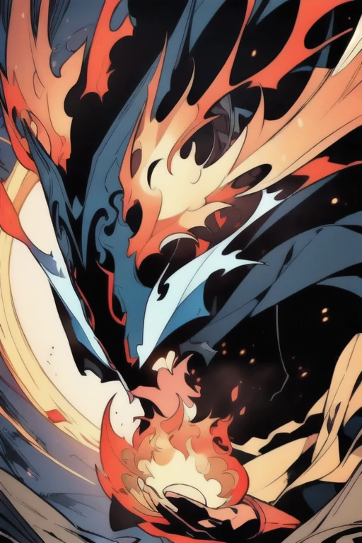 ((Character, best quality: 1.5, masterpiece, 8k detailed, flat colors, anime)), solo: 2, dimlight, dark, pyre, brimstone, white cloak, man slamming his hand on the round able, yelling angrily, mouth open, upper face hidden by shadow,