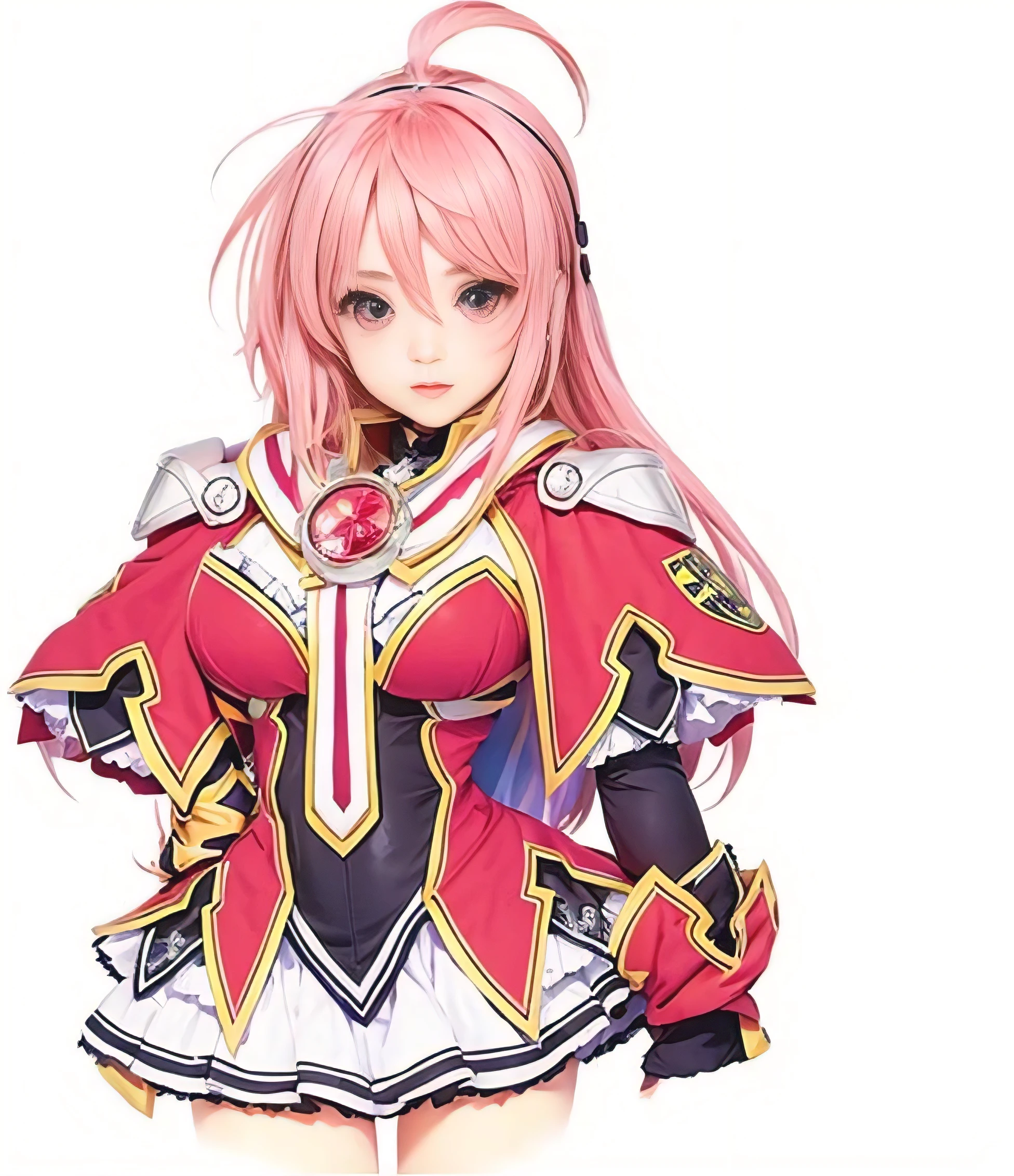 photographic Live-action beautiful face、well-groomed face beautiful thighs pink hair Flowing hair nipples visible
