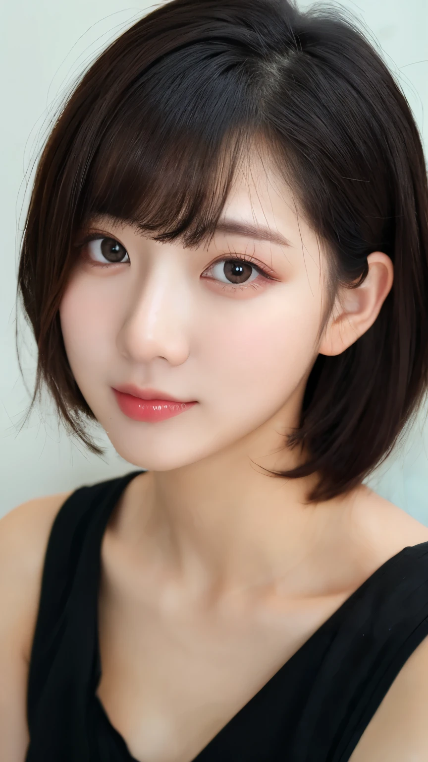 ulzzang-6500-v1.1, (Raw photo:1.2), (Photoreal), (See-through:1.3), (genuine:1.4), (muste piece:1.3), beautiful women, Female college student, masterpiece, 90's vibe, Classic Look, highest quality, super detailed, photo-realistic, shining eyes, detailed face, clavicle, beautiful eyes, black eye, detailed eyeshadow, black hair, lip gloss, pink lip, Makeup, (Charm:1.5), sharp focus, clear eyes, hunter's eyes, eyelash, full body, (wavy hair:1.1),(short hair:1.3), black dress,(beautiful:1.5)