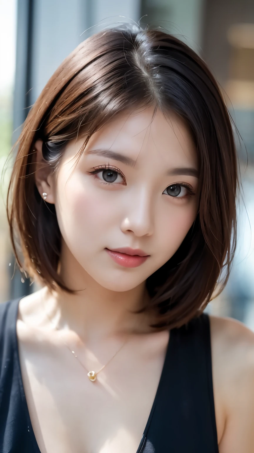 ulzzang-6500-v1.1, (Raw photo:1.2), (Photoreal), (See-through:1.3), (genuine:1.4), (muste piece:1.3), beautiful women, Female college student, masterpiece, 90's vibe, Classic Look, highest quality, super detailed, photo-realistic, shining eyes, detailed face, clavicle, beautiful eyes, black eye, detailed eyeshadow, black hair, lip gloss, pink lip, Makeup, (Charm:1.5), sharp focus, clear eyes, hunter's eyes, eyelash, full body, (wavy hair:1.1),(short hair:1.3), black dress,(beautiful:1.5)