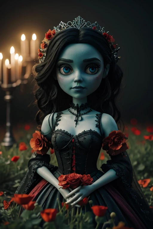 8K, ARTISTIC photogrAphy, best quAlity, mAsterpiece: 1.2), A (potrAit:1.2) Tim Burton's Corpse Bride style Diseny Toon Doll, in a field of flowers poppies with red petals , full body RAW candid cinema, 16mm, color graded portra 400 film, remarkable color, ultra realistic, sad admosphere, dark lighting, oppressive atmosphere, depressive colors, kodak portra 400, photograph,r, Natural Light, Salvatrucha tatoos, Crown Metal, Pinhead lighgts, blur reflection, Brush Strokes, Smooth, abstract, Splatter, Oil On Canvas, rainbow colors, fractal isometrics details bioluminescens : a stunning realistic photograph of wet bone structure, 3d render, octane render, intricately detailed, titanium decorative headdress, cinematic, trending on artstation | Isometric | Centered
