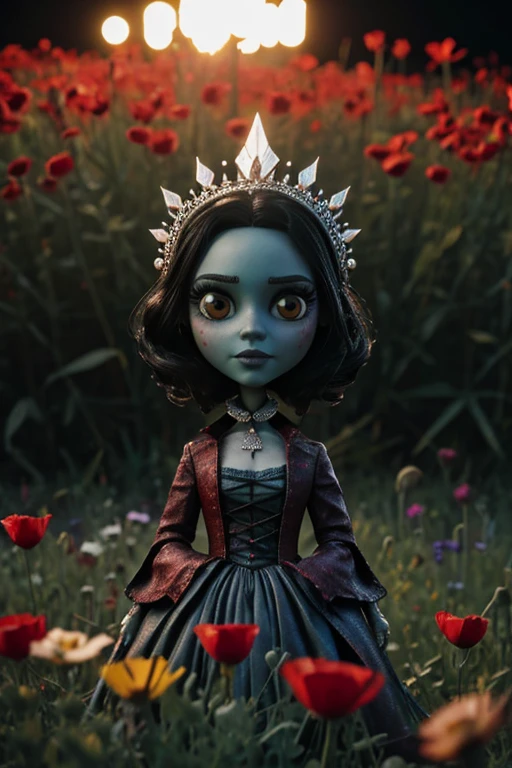8K, ARTISTIC photogrAphy, best quAlity, mAsterpiece: 1.2), A (potrAit:1.2) Tim Burton's Corpse Bride style Diseny Toon Doll, in a field of flowers poppies with red petals , full body RAW candid cinema, 16mm, color graded portra 400 film, remarkable color, ultra realistic, sad admosphere, dark lighting, oppressive atmosphere, depressive colors, kodak portra 400, photograph,r, Natural Light, Salvatrucha tatoos, Crown Metal, Pinhead lighgts, blur reflection, Brush Strokes, Smooth, abstract, Splatter, Oil On Canvas, rainbow colors, fractal isometrics details bioluminescens : a stunning realistic photograph of wet bone structure, 3d render, octane render, intricately detailed, titanium decorative headdress, cinematic, trending on artstation | Isometric | Centered