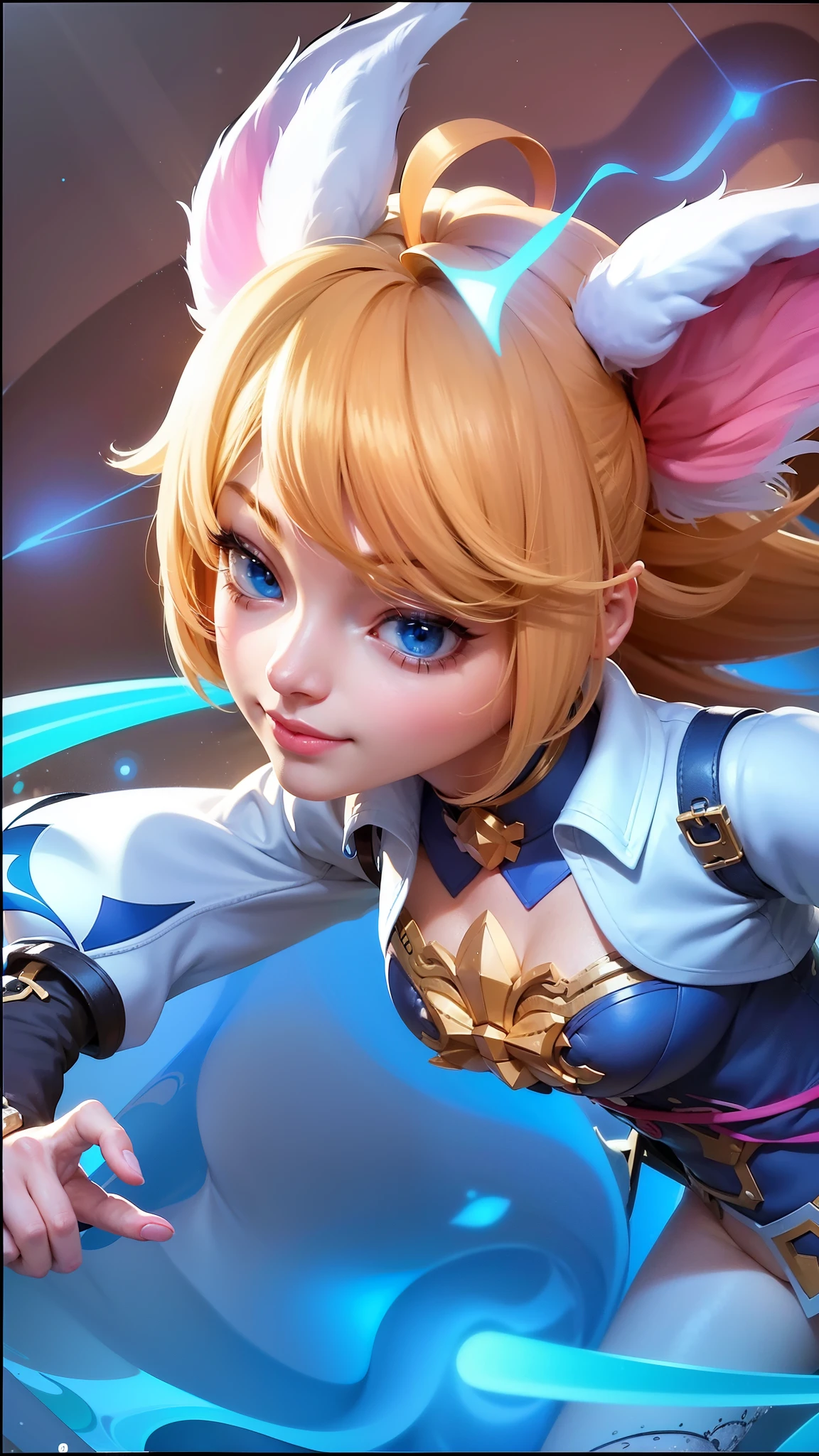 a girl with a cat hat and gloves, 8k, ultra hd, ultra detailed texture, hyper realistic, masterpiece, detailed texture, detailed face, detailed skin, detailed lighting, (photorealistic:1.5), best quality, beautiful lighting, cinematic lighting, professional lighting, ultra highres, realistic, detailed hair, real hair, high quality, (realskin:1.5), extremely detailed, finely detail, ultra-detailed, blue eyes, smile.