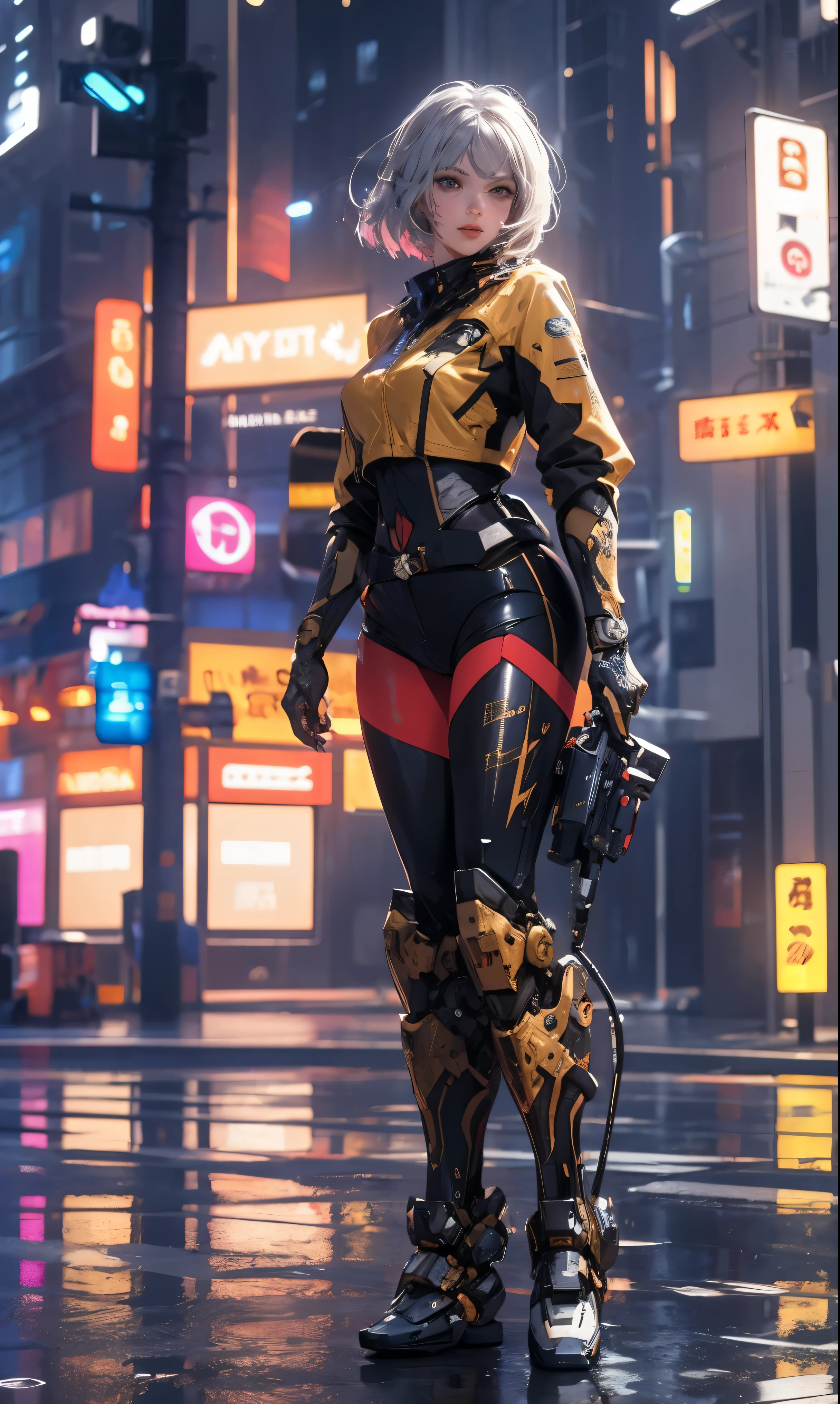 Red + gold scifi mech suit, intricate detail, artstation, Japna Gundam, full body image, nreal Engine, DOF, Super-Resolution, Megapixel, Cinematic Lightning, Anti-Aliasing, FKAA, TXAA, RTX, SSAO, Post Processing, Post Production, Tone Mapping, CGI, VFX, SFX, Insanely detailed and intricate, Hyper maximalist, Volumetric, ultra photorealultra-detailed intricate details, Super detailed, Full color Volumetric lightning, Realistic, Hyper realistic, Photorealistic, Unreal Engine, 8