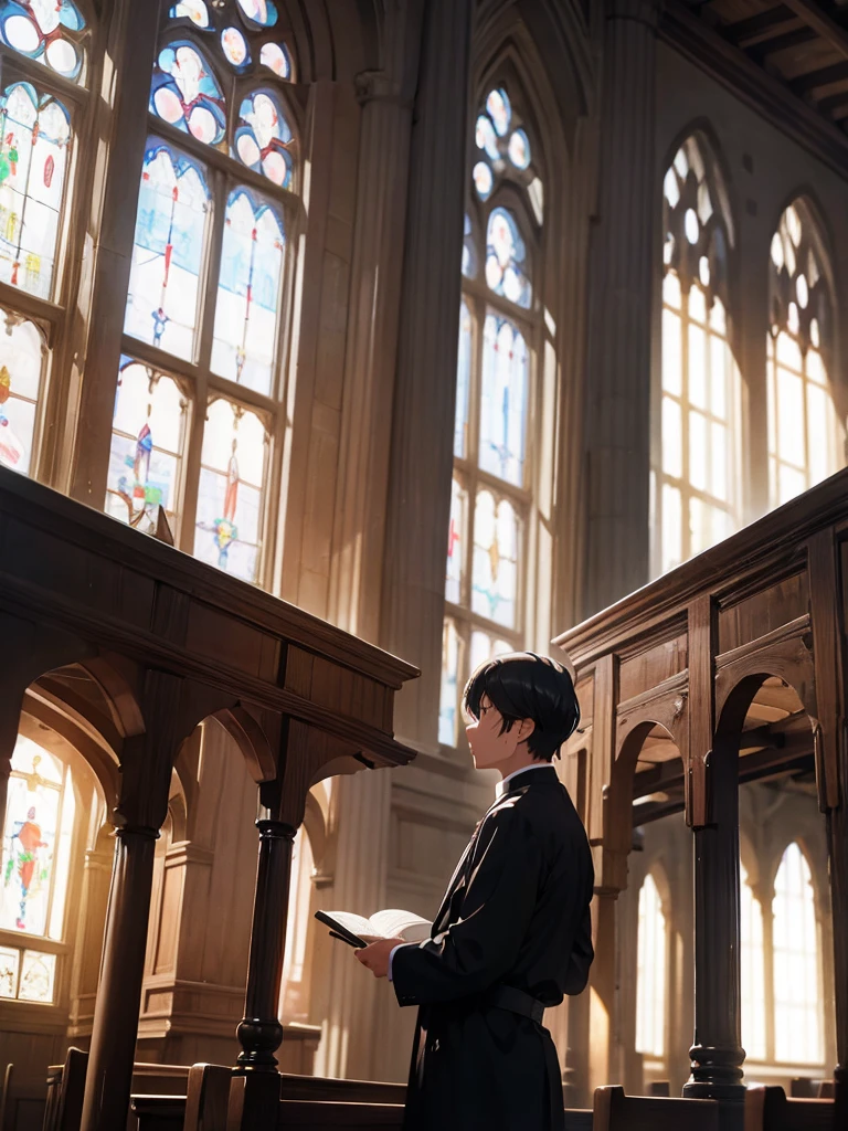 catholic priest, Catholic bishop, inside a Catholic church 