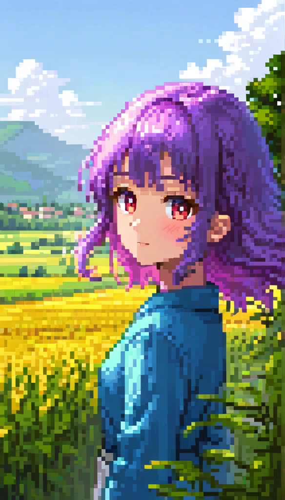 (best quality,4k,8k,highres,masterpiece:1.2),ultra-detailed,(realistic,photorealistic,photo-realistic:1.37),colorful flowing hair,vibrant expression,dreamy landscape,oil painting style,soft lighting,portrait,landscape,impressionism,pastel colors,full body pixel art style