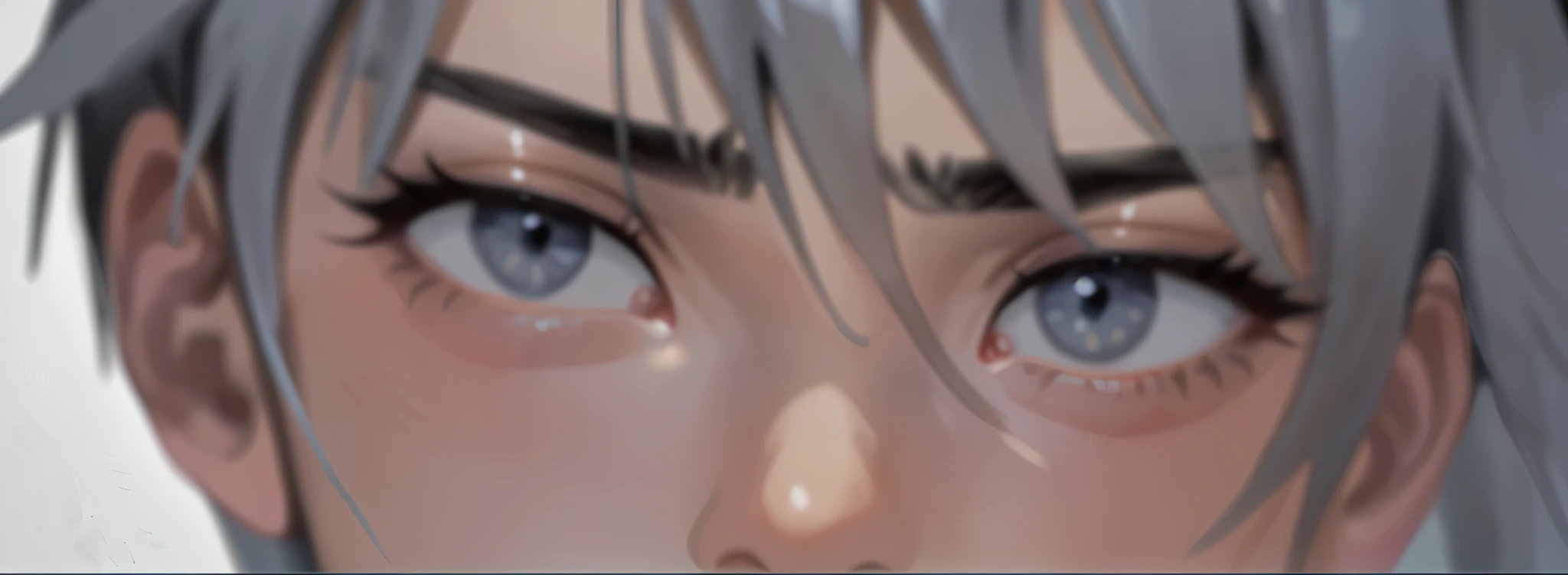 15 year old man with gray eyes looks to the right someone is approaching suspects something senses danger