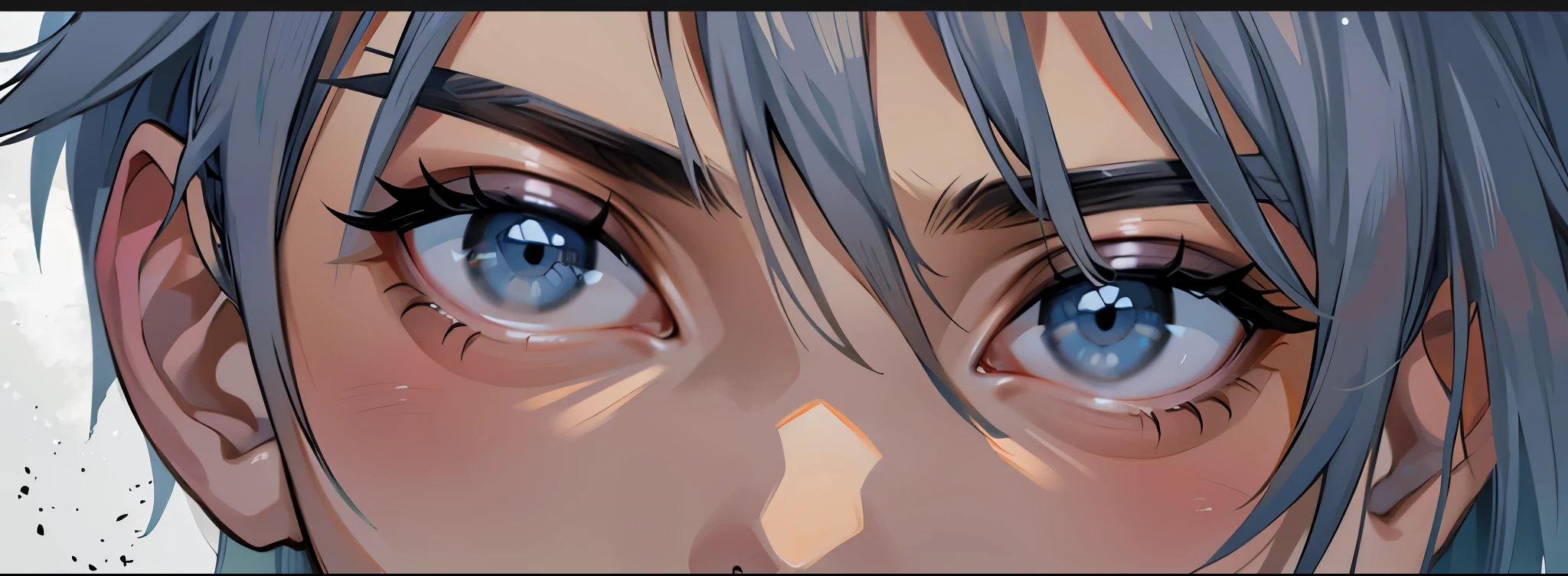 15 year old man with gray eyes looks to the right someone is approaching suspects something senses danger