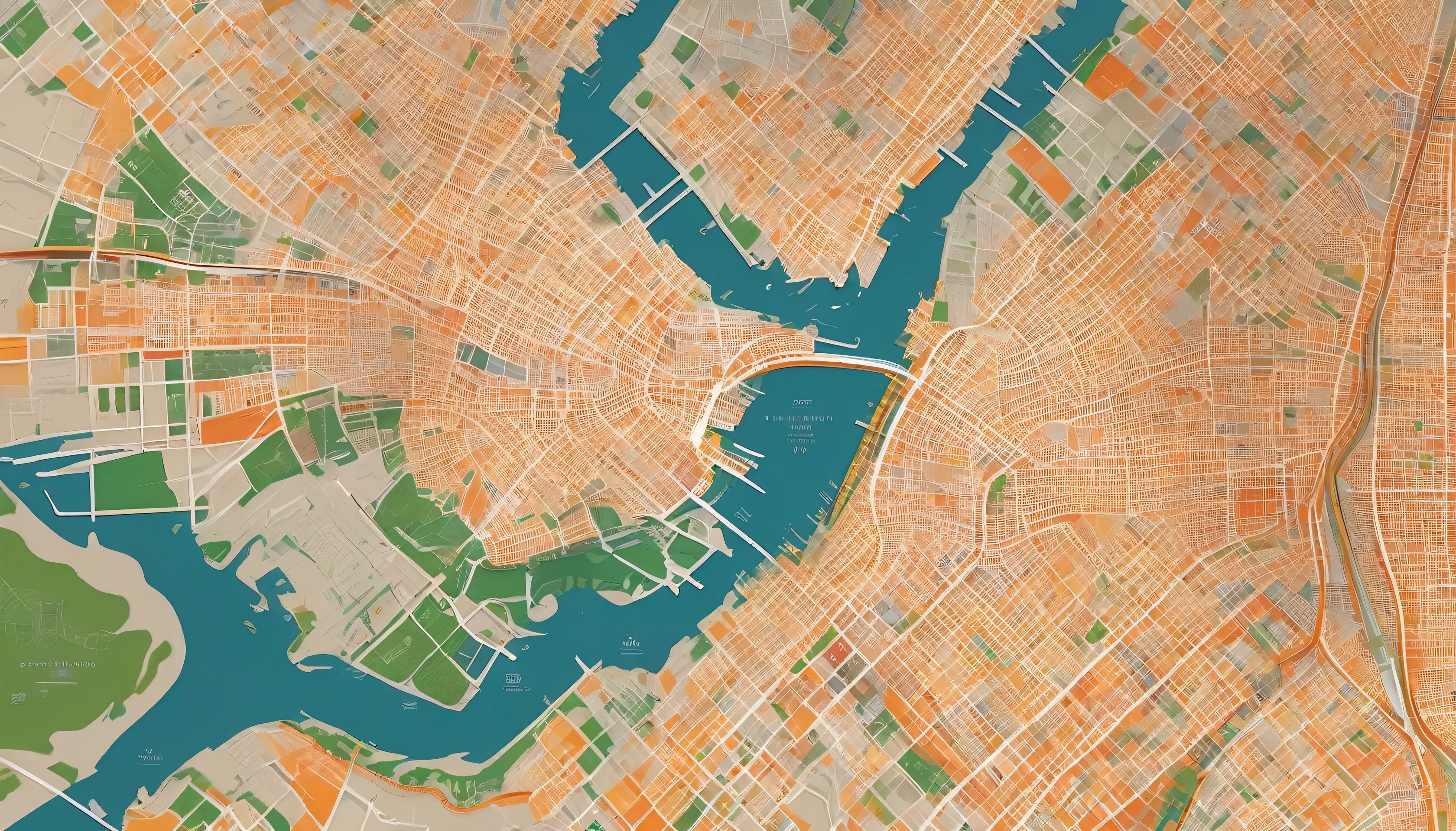 High-resolution, modern-style, ultra-detailed image representing an accurate and up-to-date map of San Francisco, United States. The map displays a comprehensive view of the city, highlighting its tourist attractions, iconic neighborhoods, main streets and avenues, parks and green areas, as well as important buildings and architectural landmarks. All the elements are drawn with precision and detail, allowing a clear and complete view of the city in its entirety. | Aerial perspective composition, offering an overview of the city and its geographical features, such as San Francisco Bay, the Pacific Ocean and the rolling hills that mark the local landscape. The camera captures the city in its entirety, with an emphasis on detail and geographical accuracy. Realistic lighting effects and textures create a sense of depth and three-dimensionality, highlighting San Francisco's natural beauty and unique architecture. Vibrant colors and balanced contrasts highlight the different neighborhoods and areas of the city, making it easy to identify and understand the overall layout. | An ultra-detailed and accurate map of San Francisco, USA, revealing the beauty and complexity of the city in a modern, high-resolution style. | ((perfect detail, perfect texture, perfect composition, perfect design, perfect layout, perfect detail, ultra detailed, enhance details, correct imperfections)), Add more detail, More Detail, Enhance.