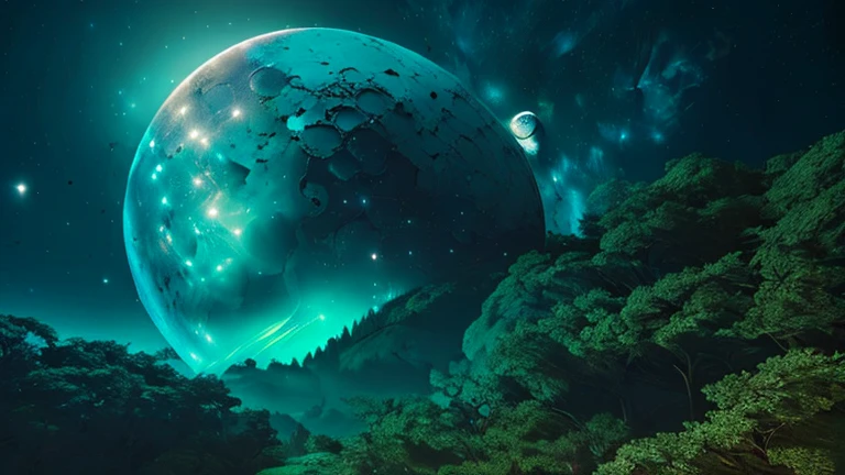 (8k, best quality, masterpiece:1.2), (realistic, photo-realistic:1.37), ultra-detailed, a majestic moon, glowing green, illuminates the night sky, casting a mysterious ambiance upon the scene. In the foreground, a peaceful Sleeping Elephant rests, its massive form harmonizing with the tranquil surroundings. The air is filled with a sense of serenity as nature takes a moment to relax under the moon's enchanting glow.