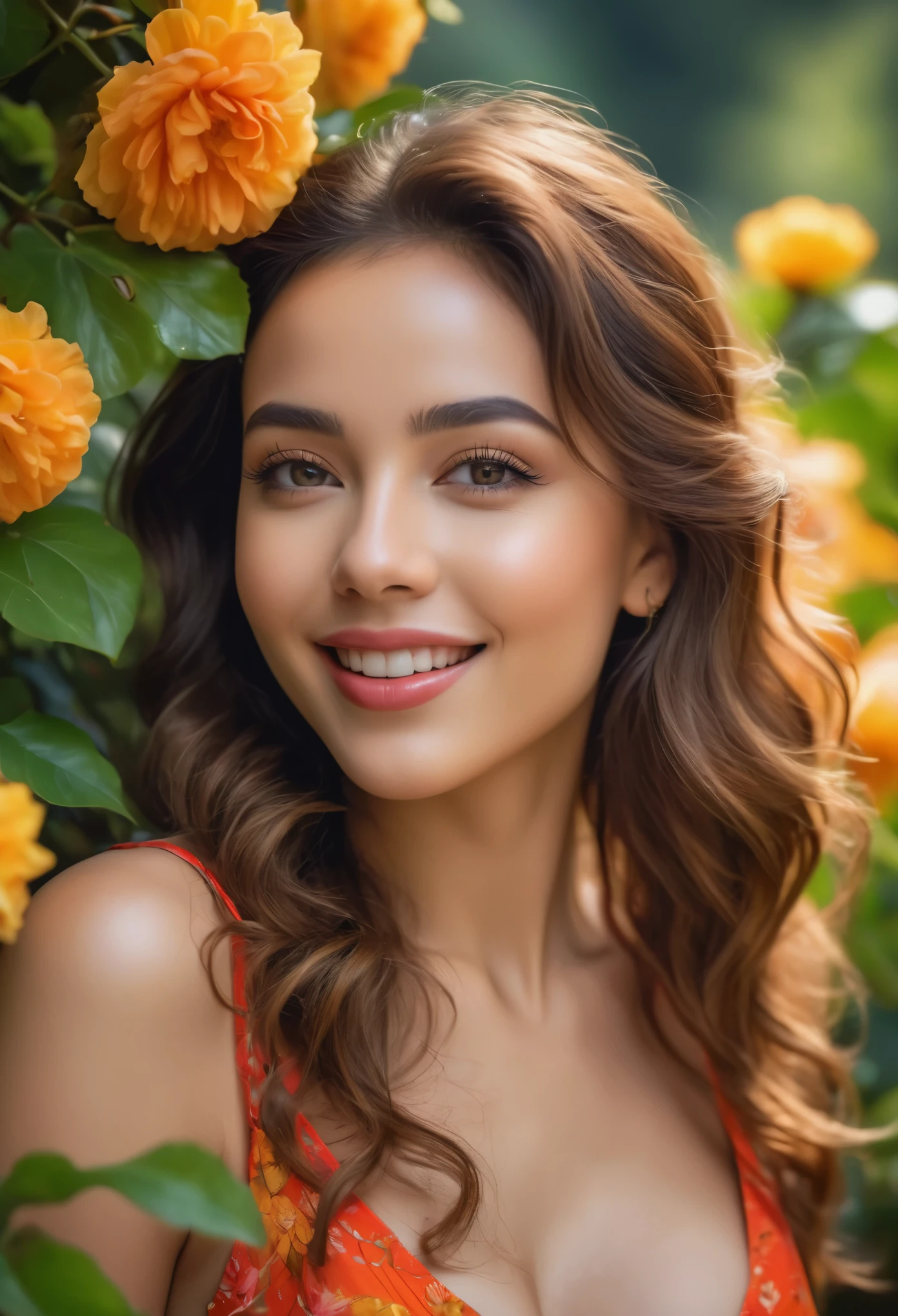 ((Best Quality, 4K, 8K, High Definition, Masterpiece: 1.2), (Ultra Detailed, Photorealistic, Portrait: 1.37), Detailed eyes and lips, beautiful face, exquisite makeup, charming and charming two mixed-race teenage girls, bright colors, soft lighting, girls in the garden, lush leaves, flowers in full bloom, stunning Dutch scenery, laid-back atmosphere, seductive gaze, seductive pose, about to spill Breasts, visible nipples, admiring tourists, satisfied smiles, happy laughter, harmonious composition, looking for fun, seductive charm, seductive atmosphere, scenic beauty, photo realistic Rendering, artistic excellence, highlighting the feminine charm, vivid color palette, luxurious setting, vibrant energy, expressive personality, charming expression, highly detailed moist skin texture, She exudes a terrifying sexual charm that no one can resist (NSFW:1.2)