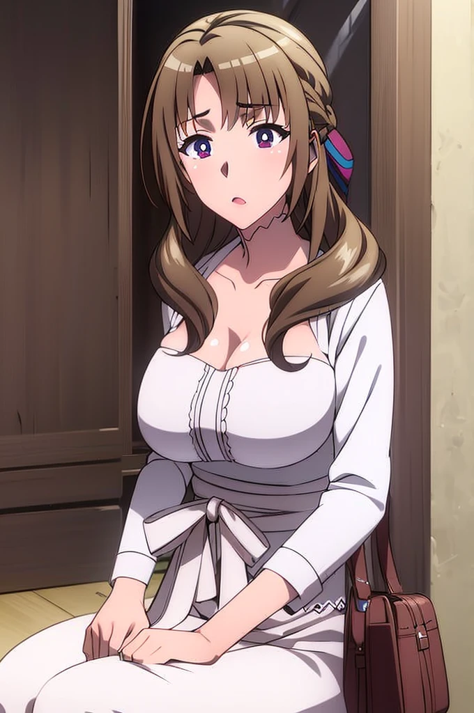 1Girl, Mamako Oosuki In the anime Okaasan Online, Very big breasts, Very detailed 