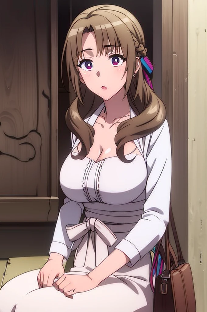 1Girl, Mamako Oosuki In the anime Okaasan Online, Very big breasts, Very detailed 