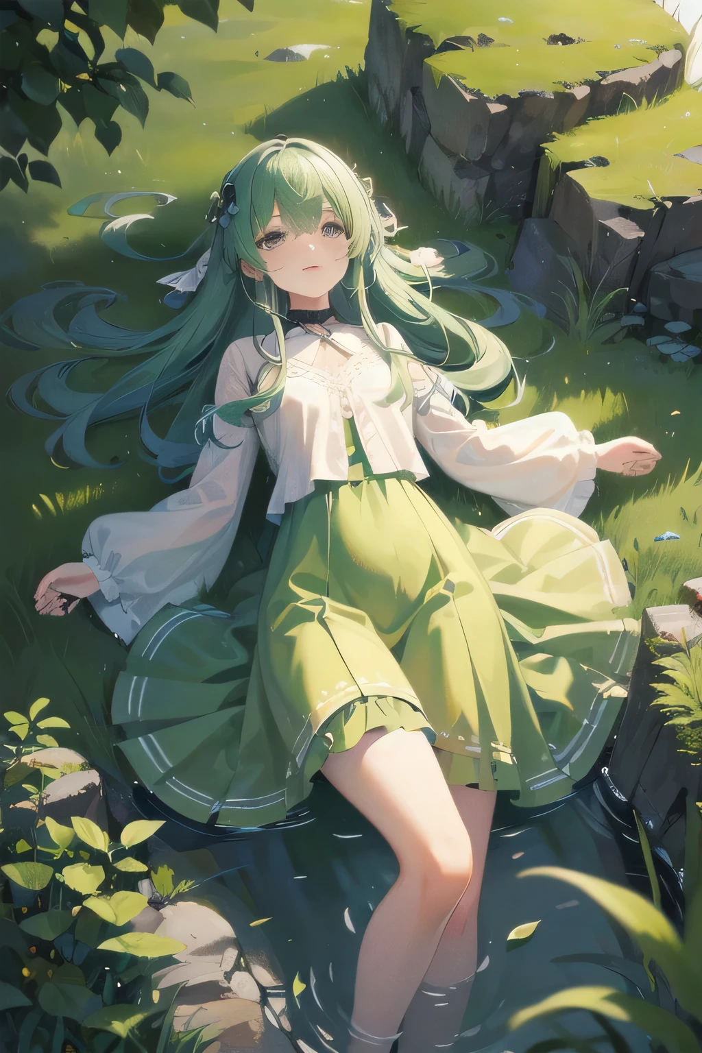 In a green meadow is a girl who leads a group of knights. BREAK With a brave expression, guides them to their destination. BREAK Behind her, A green forest extends and beyond that, Mountains rise in the distance. BREAK The most suitable effect for this scene would be a watercolor painting technique to capture the softness of the meadow and the fluidity of movement.. ,((detailed)), ((high quality)),((well structured)),((anatomically correct)),((good composition)), ((good perspective)),((masterpiece)), ( ( detailed outline)),((extremely detailed)),((digital art)), digital illustration, ((well-proportioned bodies)), high resolution, high definition, full definition, full resolution, detailed face, 4k,HD, Sharp,perfect,depth,with depth,sharp focus,Depth of field