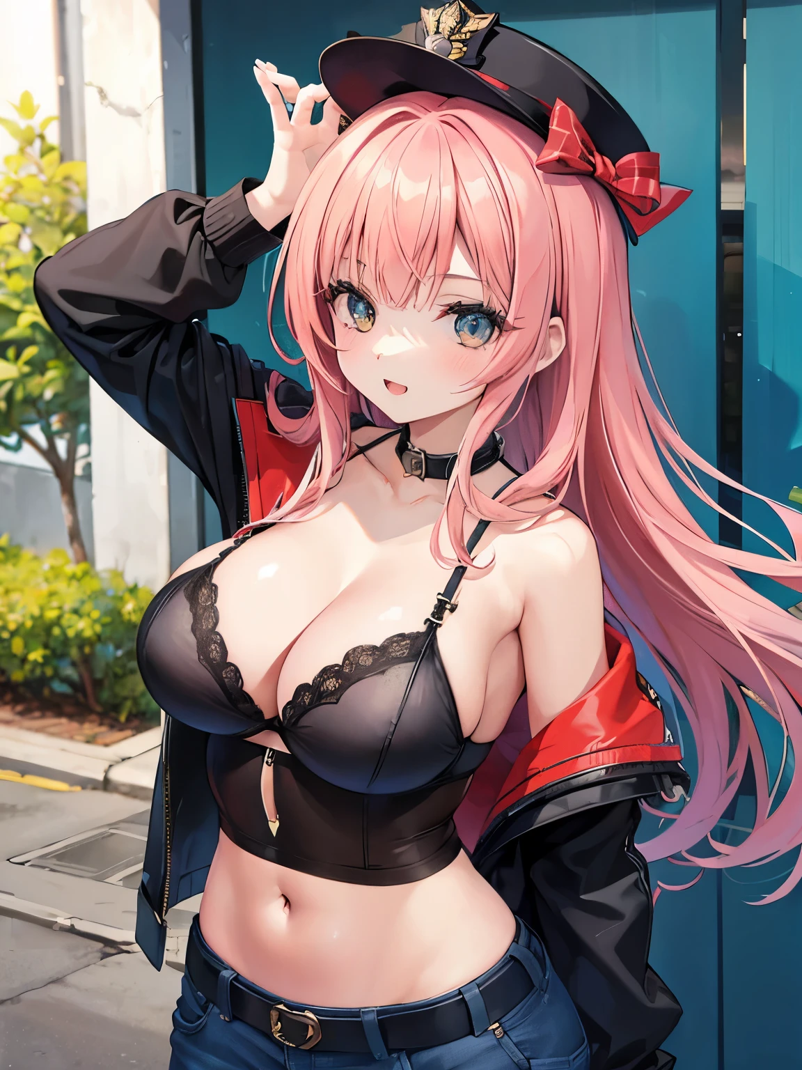 Ainda um gatinho (DXD), 1 garota, policial,bra, police hat, Policial, seios muito grandes,chupando um pau