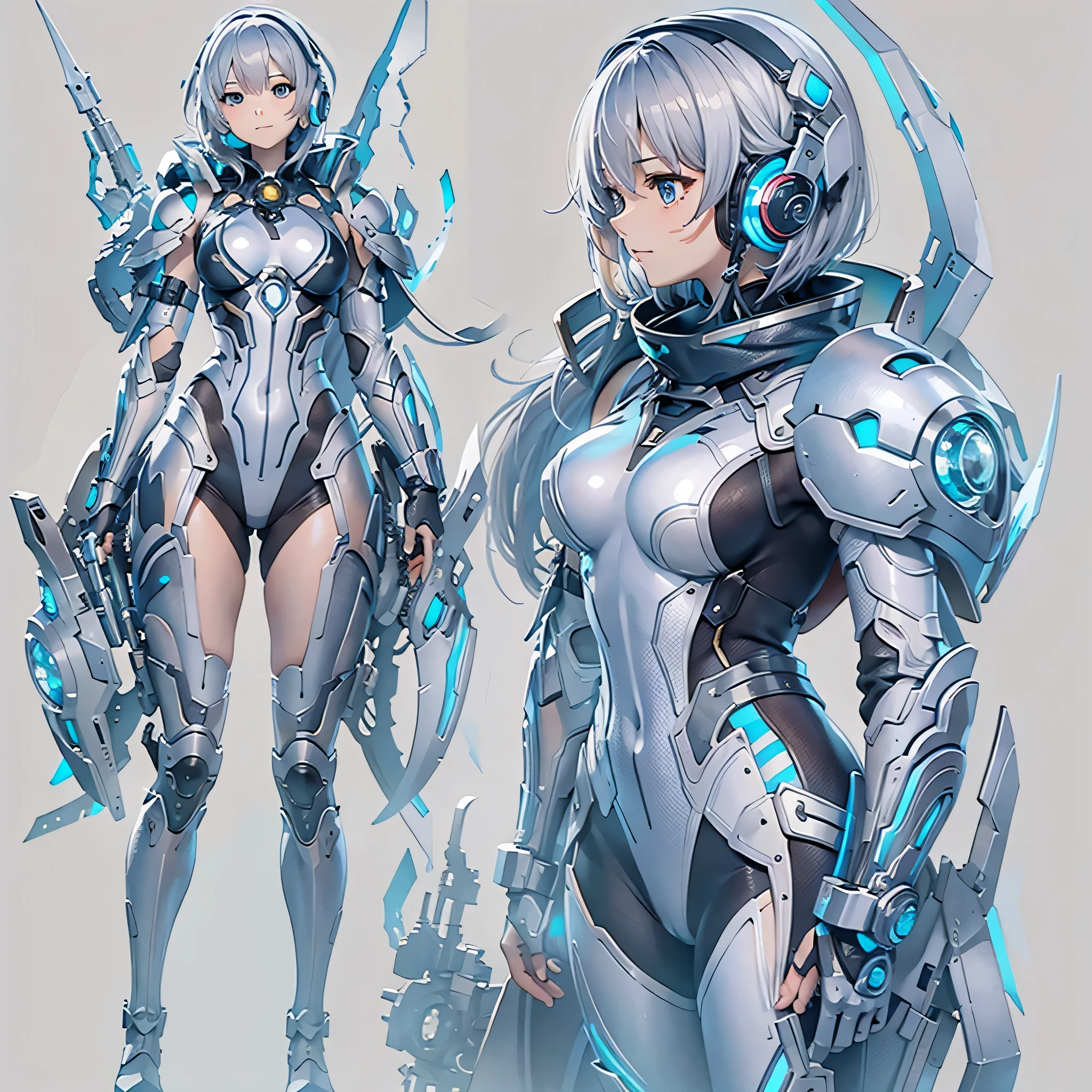 (masterpiece、highest quality、highest resolution、clear_image、detailed details、Angle from above): (full body figure、One 20 year old girl、Japanese faces、small face、Slender、Navy blue super short bob cut hair、(hidden small breasts:1.3)、sparkling blue eyes、Shiny pilot suit in blue and black colors、armor that protects the chest、tight fitting clothes、clothes that cover the whole body、shiny clothes、tight fit pants、hide the skin、very delicate and beautiful、detailed skin、hide thighs、hide your butt、cute type、gentle smile、soft expression、heroine、headset、Knee-high boots、gloves up to the elbow、eye level shot、facing directly、woman on a spaceship)