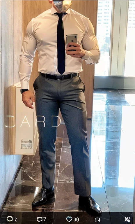 45 years old, muscular, daddy, shiny suit, big bulge, suit trousers, big beard, horny, boss, office, thick, thick thighs, big chest, muscular chest, bulge, muscles, shirt and tie, dress shirt, formal shirt, mature, hd, realistic, At work, textured suit