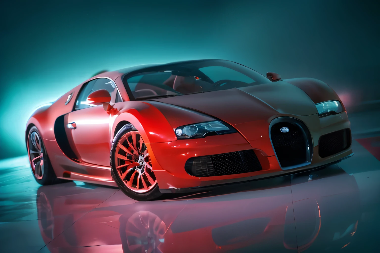 concept: bugatti veyron 

quality:(highest quality, 4k, High resolution, masterpiece:1.2), Super detailed, (real, photorealistic:1.37), High quality artwork, 

illumination:Bright colors, Bokeh, Dynamic configuration, a powerful sense of movement,  Lens flare, The overall dramatic atmosphere of the scene, 

Other details:, 32k, 600 dpi, Sony A7 IV, Studio lighting, Realistic Environmental Lighting, Immersive realism, Cinematic, Centered, Shallow depth of field, Dramatic Lighting, Beautiful, Ultra detailed, chromatic aberration, Screen space reflections, 1200pp, The perfect balance of chaos and precision, thrill of racing, Dynamic configuration, a powerful sense of movement, Bokeh flavor in the background, 500㎜, f/4.0, photo shoot.