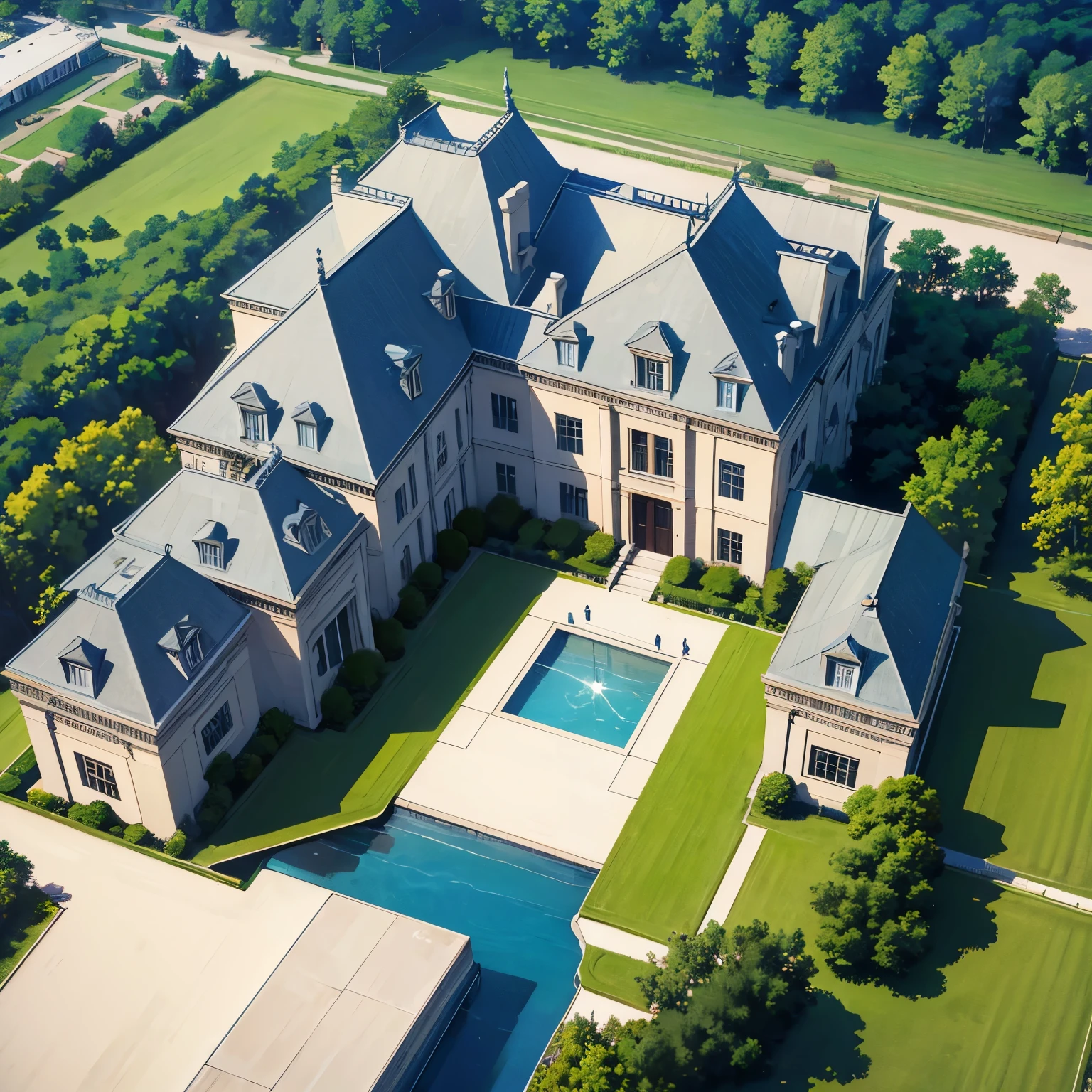 Anime huge mansion 