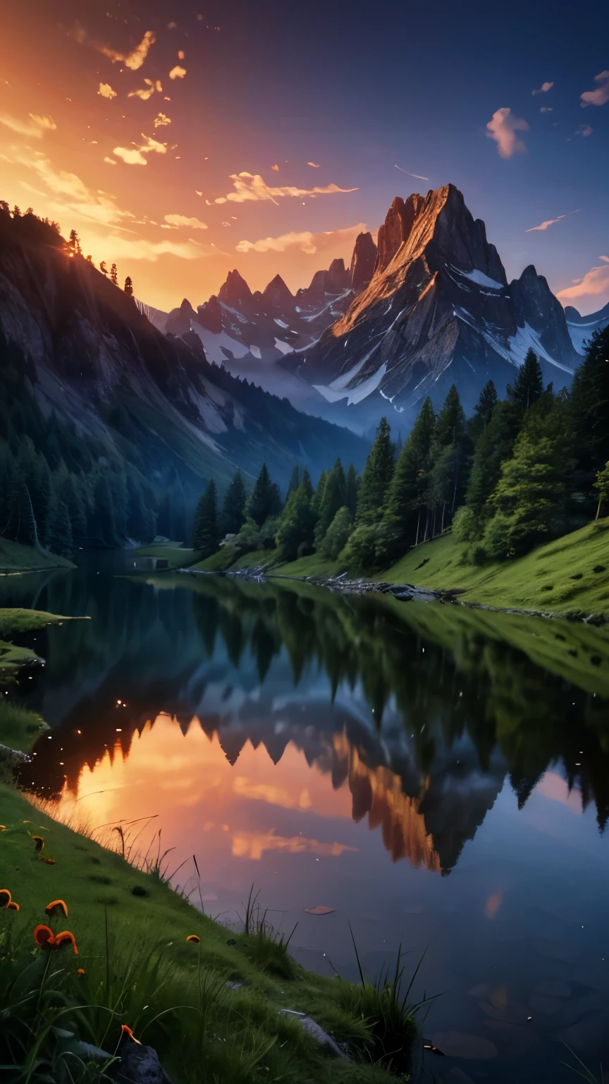 Logo, Amazing, 8K, Tabletop, Raw Photo, Amazing, Top Quality, High Quality, High Definition, Real, Ultra HD, Night, Wind, Story Poetry, Beauty of Mountains and Forests, Grasslands of the World, Silence and Beauty, Vast land, lakeside, amazing scenery, beautiful natural scenery