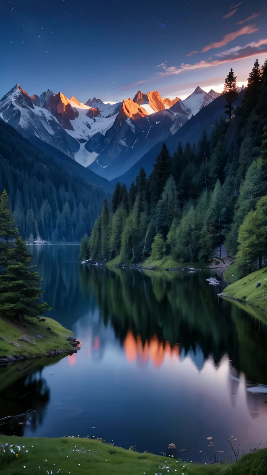 Logo, Amazing, 8K, Tabletop, Raw Photo, Amazing, Top Quality, High Quality, High Definition, Real, Ultra HD, Night, Wind, Story Poetry, Beauty of Mountains and Forests, Grasslands of the World, Silence and Beauty, Vast land, lakeside, amazing scenery, beautiful natural scenery