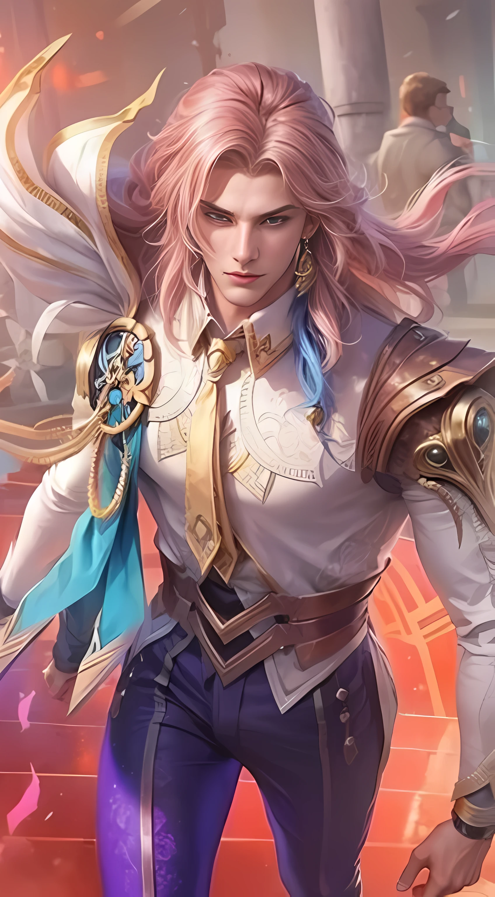 ((male:1.5)),(photorealistic:1.4), best quality, masterpiece, ultra high res, 1man, (detailed face:1.2), (detailed eyes:1.2), (detailed hair:1.2), (detailed clothes:1.2), 4k, (detailed color:1.2),