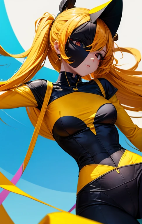 create a digital painting, 4k, JIM EIDOMODE, a cartoon of a woman in a yellow and black outfit, cel - shaded, painted and colored art style, cel shaded!!!, high quality color drawing, digitally colored, color drawing , shaded cel:15, clean shaded cel, colored lineart, in a mixed æon flow style, full colored, colored lineart, fully colored