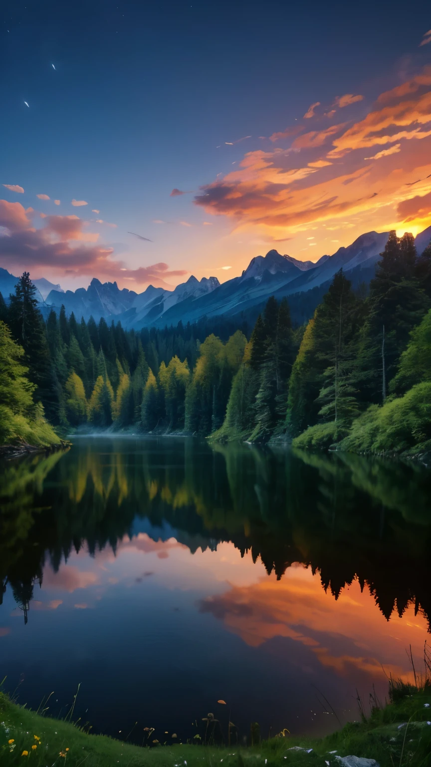 Logo, Amazing, 8K, Tabletop, Raw Photo, Amazing, Top Quality, High Quality, High Definition, Real, Ultra HD, Night, Wind, Story Poetry, Beauty of Mountains and Forests, Grasslands of the World, Silence and Beauty, Vast land, lakeside, amazing scenery, beautiful natural scenery